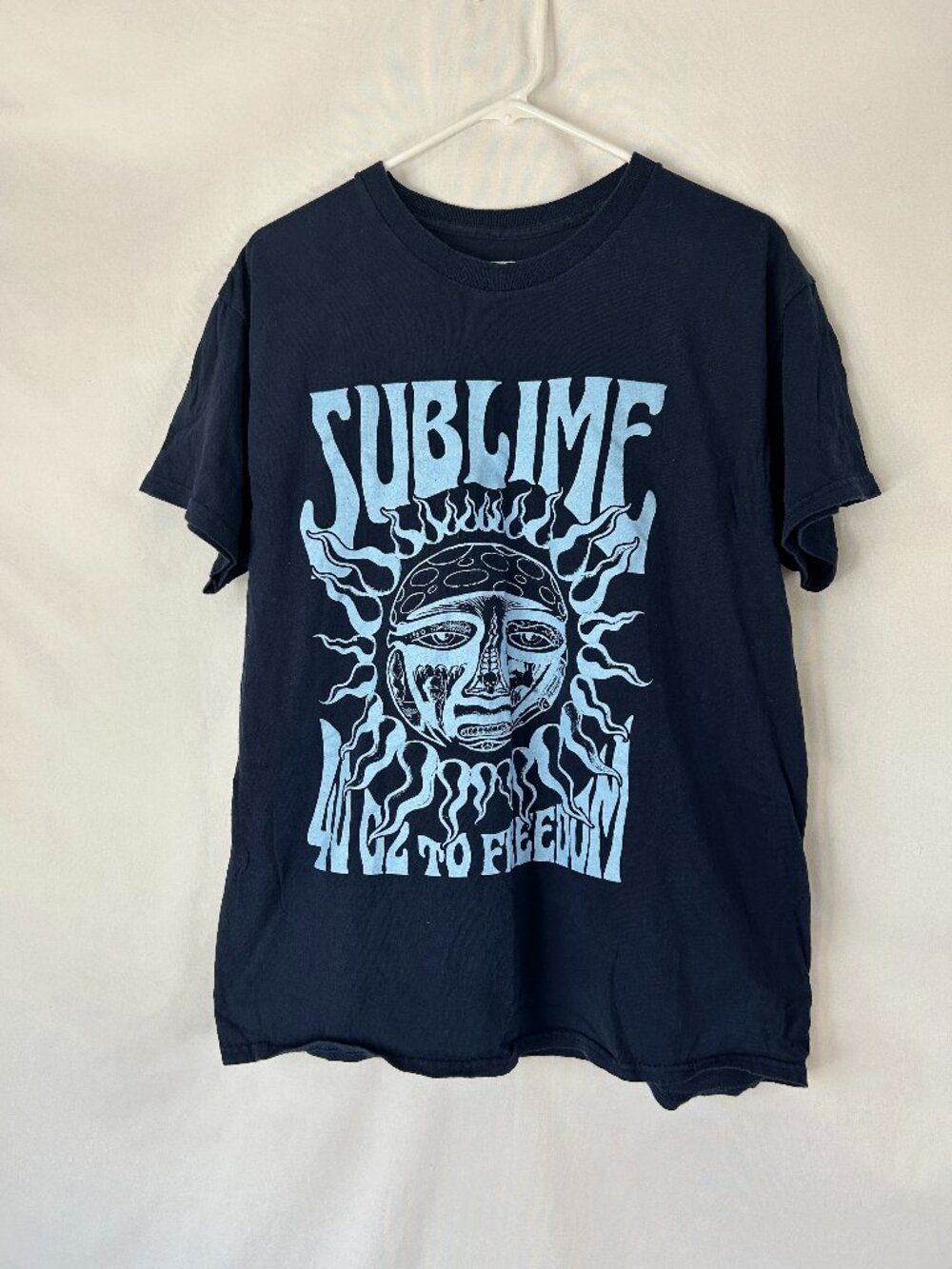 Sublime 40 oz to Freedom Blue on Blue T Shirt L  Rare